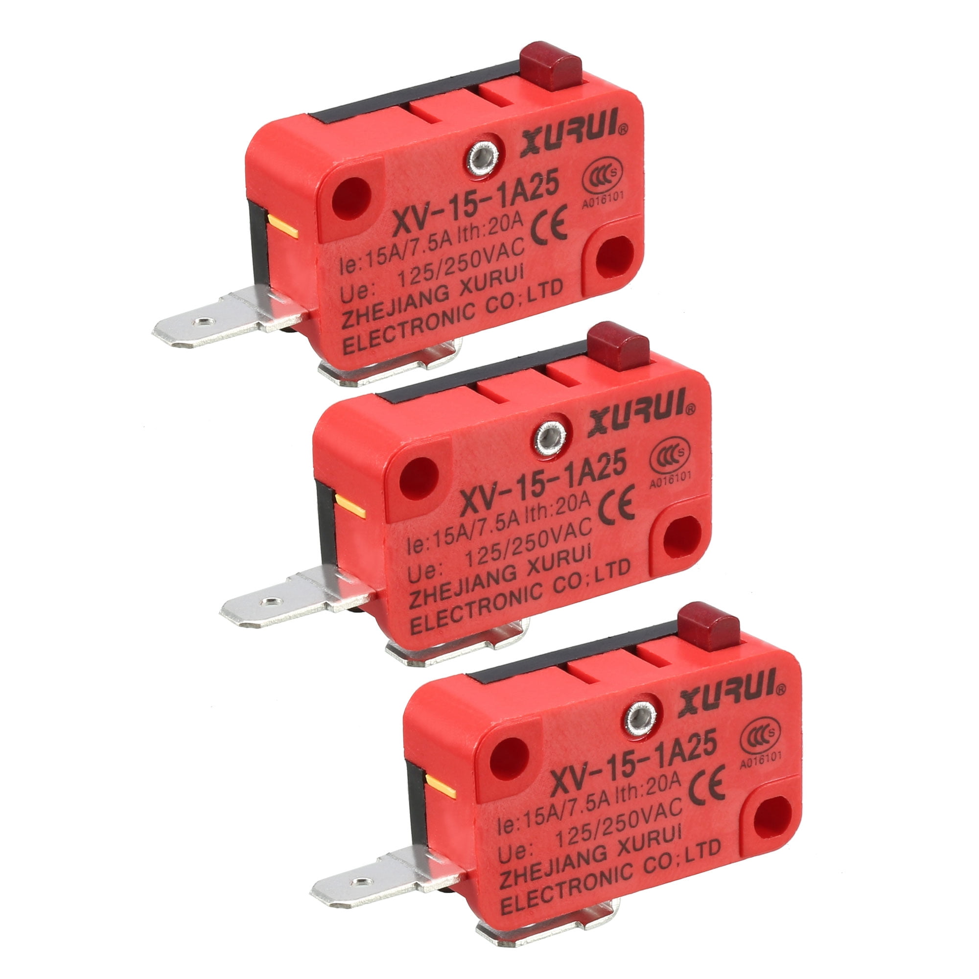 Unique Bargains  Authorized 3PCS Push Button Micro switch F Microwave Oven Door