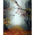 thumbnail image 2 of Hogan, Melody 26x31 White Modern Wood Framed Museum Art Print Titled - Autumn Rain, 2 of 4