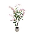 thumbnail image 3 of 4-ft artificial jasmine tree realistic fake plant con silk blossoms rosa grande faux flowers y blanca pot great para garden party oficina en casa y wedding decoration, 3 of 7
