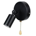 thumbnail image 2 of Ymiko Wall Lamp Black Iron Minimalist Pull Switch E26 E27 Halogen Incandescent, 2 of 8