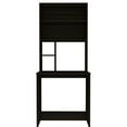 thumbnail image 2 of Computer Desk, Black, Four Shelves And Lower Shelf, Compact For Home Office Demands Remote Learning, 29.6 Inches Wide Black Desk , Form With Fit Work Teaching, 29.6", 2 of 6