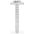 thumbnail image 6 of Unique Moments 1.50 ct Lab Grown Diamond Halo Oval Engagement Ring 14K White Gold, 6 of 7