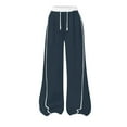 thumbnail image 2 of FAIWAD Girls Boys Sweatpants Drawstring Elastic Waist Athletic Trousers with Pockets Casual Workout Wide Leg Pants Streetwear, 2 of 8