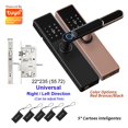thumbnail image 2 of Door Lock, Biometric Electronic Door Lock Digital Black Smart Lock Tuya App Remote Unlocking Keyless Lock Fingerprint Door Lock ,Easy to Install, 2 of 6