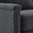 thumbnail image 6 of Modway Ashton Modern Upholstered Fabric Loveseat with Nailheads in Charcoal, 6 of 8