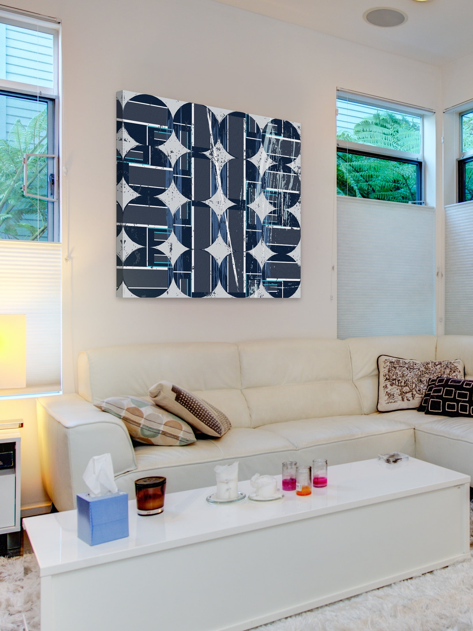 "Spheres in Lines" Painting Print on Wrapped Canvas