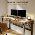 thumbnail image 4 of HOMCOM Computer Desk, 71 Inch Home Office Desk with Adjustable Feet, Brown, 4 of 10