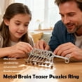 thumbnail image 2 of 3D Metal Puzzle Solving,Metal Brain Teaser Puzzles for Adults, Reverse Thinking Physics Mind Games,Brain Teaser IQ Test Disentanglement Iron Link Unlock Interlock Game, 2 of 9
