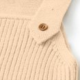 thumbnail image 6 of Soft Knit Sleeveless Overalls for Baby 0-3 Years, Solid Color Spring Autumn Romper Toddler Boys Girls Crawler Clothes with Adjustable Straps Beige, 6 of 8