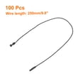 thumbnail image 2 of Uxcell Cotton Hang Tag String Snap Lock Price Tag Fastener Ties 100 Pcs Black 9.8 in, 2 of 7