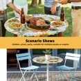 thumbnail image 6 of Elastic Fitted Round Tablecloth, Sunflowers Waterproof Stretch Table Cover for 36"-44" Tables, Spring Flowers Gnomes Hydrangea Daisy Wood Washable Outdoor Tablecloths for Patio, Picnic, Camping, 6 of 9