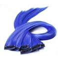 thumbnail image 4 of 10 Pcs Extensions de Cheveux Synthétiques Colorées à Clipser (Bleu), 4 of 4