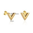 thumbnail image 4 of Stylish Earrings, V-shape - Gold, 4 of 4