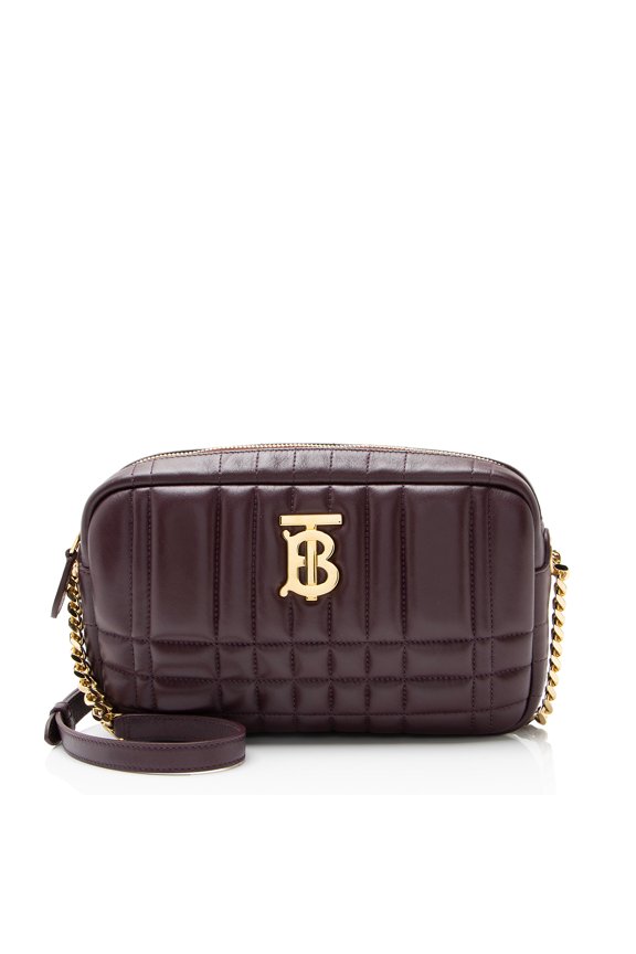 Pre-Owned Burberry Quilted Lambskin TB Lola Small Camera Bag