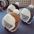 thumbnail image 6 of Hwmodou Toddler Winter Hat Outdoor Autumn Warm Baby Boy Girl Children Cute Ear Protections Cap Hat Kids Beanie, 6 of 7