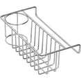thumbnail image 1 of 2-in-1 Kitchen Sink Caddy Sponge Holder + Brush Holder, Small In-sink Dish Sponge Caddy, 304 Stainless Steel Rust Proof, Hanging Kitchen Sink Organizer Rack Basket, 1 of 9