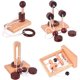 thumbnail image 1 of KAIYANG Juego de 4 piezas de rompecabezas de cuerda de madera clásico, rompecabezas de anillo, solución de cuerda, acertijo, 1 of 5