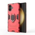 thumbnail image 4 of Heavy Duty Case For iPhone 16 Armor Phone Case with Metal Ring Hidden Kickstand, Military Grade Shockproof Rugged Protective Cover for For iPhone 16,Red, 4 of 7