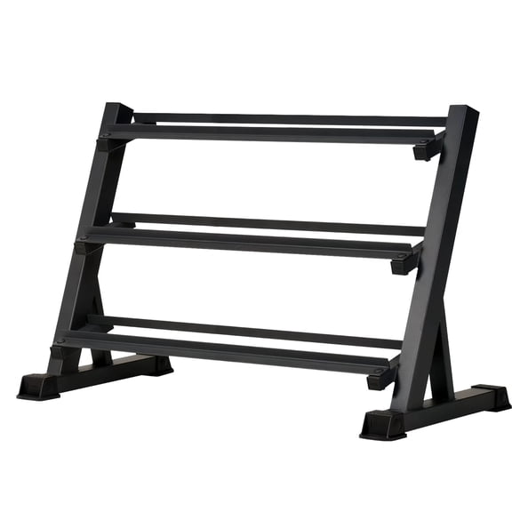 CQSXDA 3-Tier Dumbbell Rack Stand For 5-50lb Weights With 1100 lb Max Capacity Perfect For Home Gym Storage Solutions