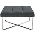thumbnail image 4 of Modern Contemporary Urban Design Mid Century Living Lounge Room Ottoman, Grey Gray, Fabric, 4 of 4