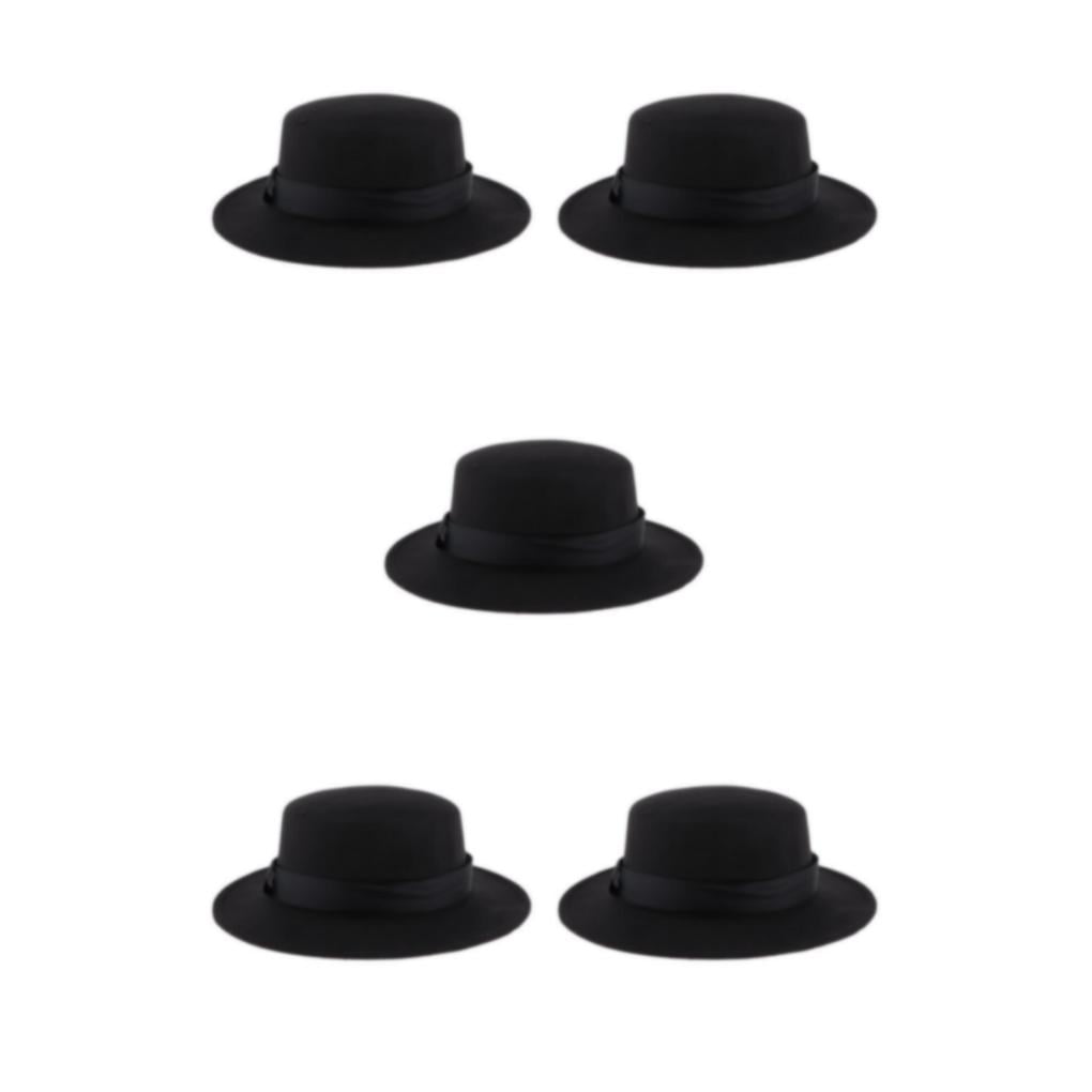 Justharion Vintage Fedora Hat Flat Top Round Hat Hat Party Cap Men