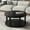 Black, variant on Round Coffee Table with Open Shelf, 31.5" Mid Century Morden Century Table with Solid Wood Legs, Weight Capacity 100 Lbs, 2-Tier Coffee Table for Living Room, Small Space, Brown