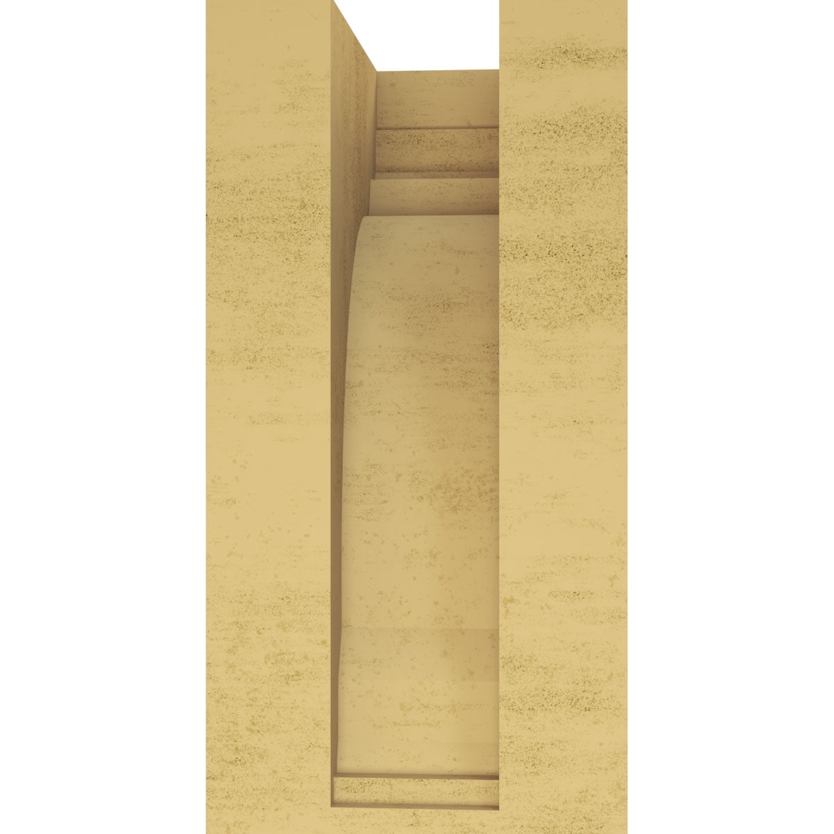 5"W x 5"D x 10"H Wide Warren Rough Cedar Woodgrain TimberThane Corbel, Primed Tan