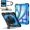 Blue, variant on Case for iPad Air 13 Inch M3/M2 2025/2024 with Rotating Stand Pencil Holder Hand/Shoulder Strap, Heavy Duty Shockproof Protective Cover