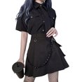 thumbnail image 3 of Women Mini Pleated Skirt High Waist Short A-line Flare Gothic Punk Y2k Skirt, 3 of 5