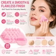 thumbnail image 4 of 20PCS Triangle Powder Puff Set, Soft Velour Makeup Powder Puffs with Finger Strap, Reusable Face Powder Puff for Loose Powder, Foundation, Setting Powder and Makeup Blending, Pink, 4 of 8