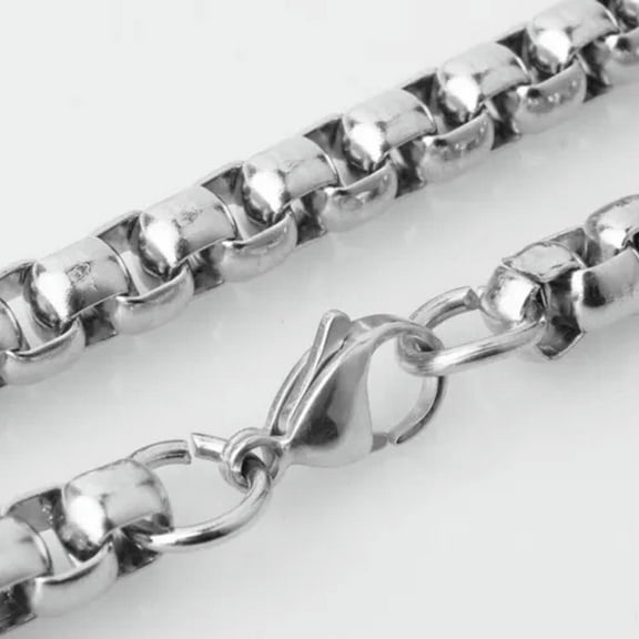 Fashion Silver Stainless Steel Rolo Link Chain Men Women Necklace Or Bracelet