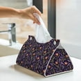 thumbnail image 5 of Goofa Lavender Flowers Pattern Triangle Square Tissue Box Cover, Modern PVC Leathe Facial Paper Holder,Decorative Holder/Organizer for Bathroom Vanity Countertop, 5 of 9