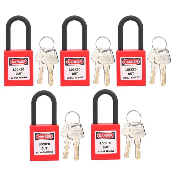 Lockout Lock, Portable Tagout Red For Mechanical Equipment Yellow,Red