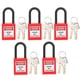 thumbnail image 2 of Loto Candado, 5 Juegos de Candado de Seguridad Loto de Bloqueo, Candado de Bloqueo de Nailon, Diseñado a Prueba de Polvo, Candado de Seguridad para Sitios Industriales, 38 Mm(rojo) EOTVIA No, 2 of 8