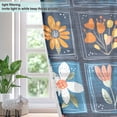 thumbnail image 4 of Flowers and Lattice Blackout Curtains 63 inch Length 2 Panels Window Decoration Curtains for Bedroom Living Room, 4 of 6