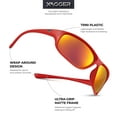thumbnail image 3 of Xagger Wrap Around Sport Polarized Sunglasses for Men Women Running Driving Fishing TR90 Frame Glasses, 3 of 6