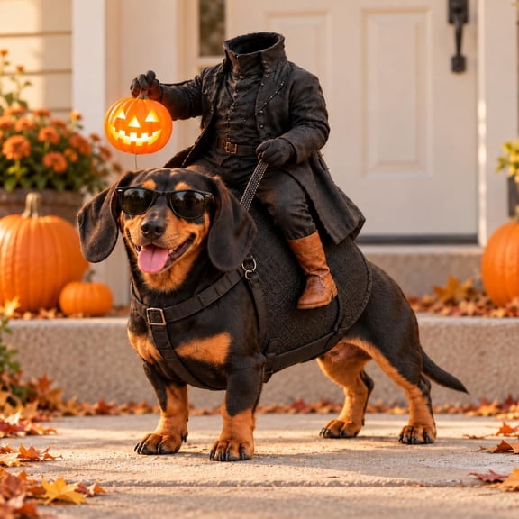 2027 New Headless Horseman Dog Costume,Pet Harness Clothing for Cats and Dogs
