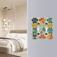 thumbnail image 4 of Yayeee Toggle Light Switch Wall Plate 2-Gang 4.56"x4.48" Decorative Outlet Cover, Beige Clover Pattern, 4 of 7