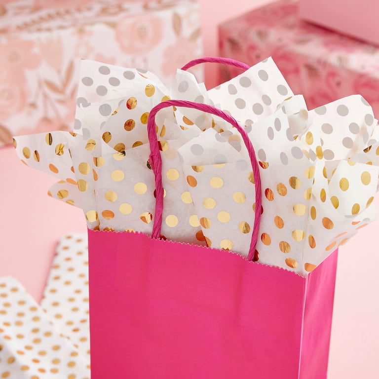 Celebrate It White & Gold Dots Tissue Paper, 60 Count photo 2