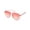 009 Pink Transparent Frame/Pink Lens, variant on Retro Square Aviator Sunglasses Women Men 70s Vintage Trendy Plastic Frame Sun Glasses B2835
