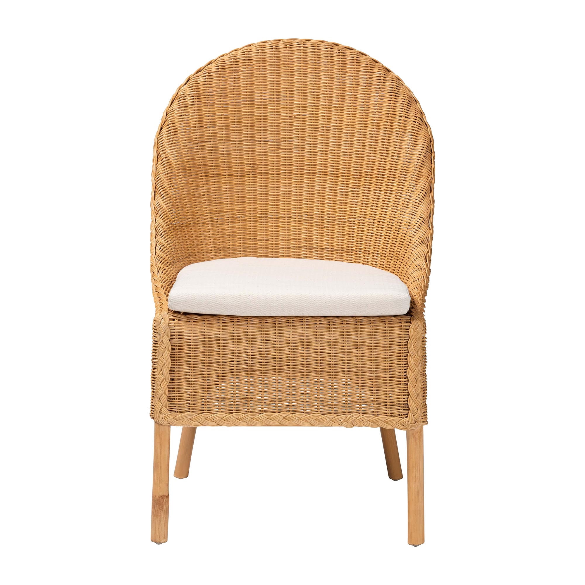 bali & pari Camelia Boho Dining Chair, Light Honey