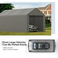 thumbnail image 3 of Phonjoroo Carport 10x20 Car Ports Heavy Duty Carports Portable Garage Car Canopy Tent Outdoor Car Shelter (Grey), 3 of 7