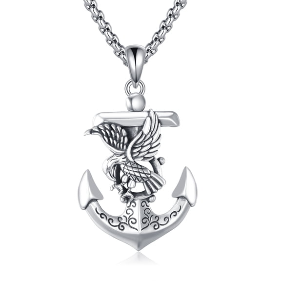 Anchor Necklaces for Women 925 Sterling Silver Eagle Anchor Cross Necklace Cross Jewelry Gifts for Men