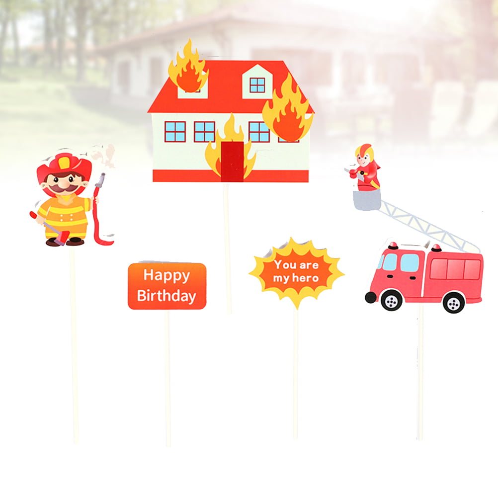 Fire Truck Personalized Edible Cake Image Party Topper Decoration 1/4 Sheet  p12 - Walmart.com