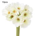 thumbnail image 3 of Flores artificiales para el hogar, oficina, simulación, decoración Floral, banquete de boda, Flor falsa de PU, blanco 10 Piezas Advancent HA000017-01B, 3 of 6