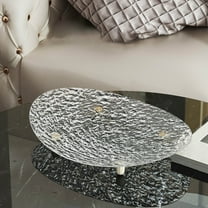 Gnmfd Fruit and Snack Serving Tray, Glacier Pattern Coffee Table Plate for Dry Fruit Nuts Desserts, Stackable Home Decorative Tray for Tea Time, Party Entertaining, Kitchen Display