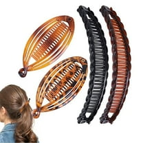 4Pcs Banana Hair Clip for Thick Fine Curly Hair Vintage Clincher Combs Tool Accessories Fishtail Hair Clip Combs Double Banana Clip Set for Women Girls