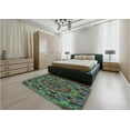 thumbnail image 5 of Ahgly Company Machine Washable Indoor Round Transitional Burgundy Brown Area Rugs, 4' Round, 5 of 7