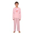 thumbnail image 4 of Pink Gingerbread House Matching Family Christmas Pajamas With Dog, Pink Plaid Holiday PJs, Plus Sizes, With Pockets, 4 of 7