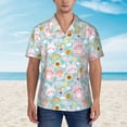 thumbnail image 2 of Fotbe Love You Rabbit Camisa Hawaiana para Hombre Unisex – Camisa Casual de Verano con Botones de Manga Corta de Algodón y Lino,X-Large, 2 of 7